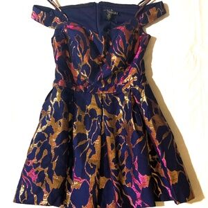 NWOT Morgan & Co Juniors Off Shoulder Party Dress with Open Back